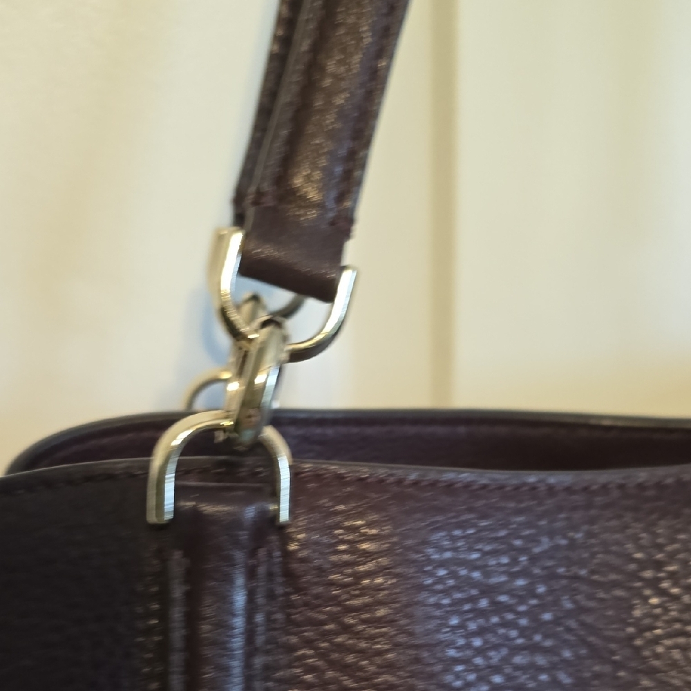Kate Spade Dark Plum Wine Leather Shoulder Bag - Picture 6 of 9